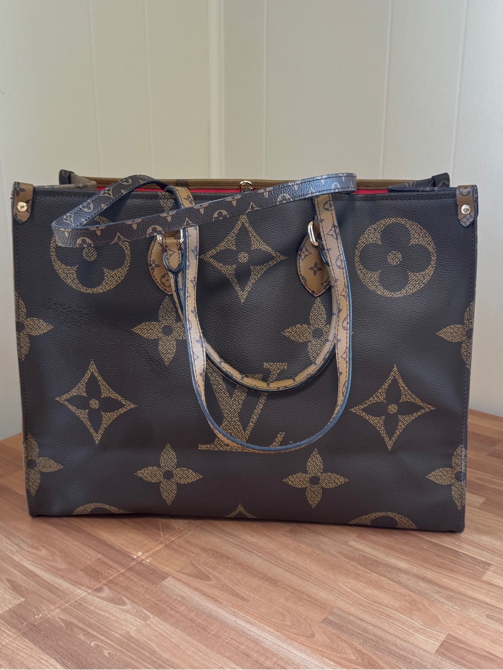 Brown tote bag